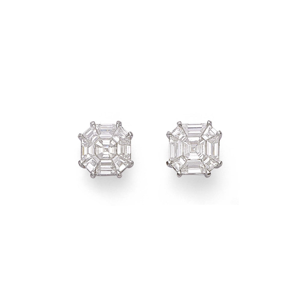 Custom Matched Interwoven Diamond Earrings (Ash 3.50Cts) Devam