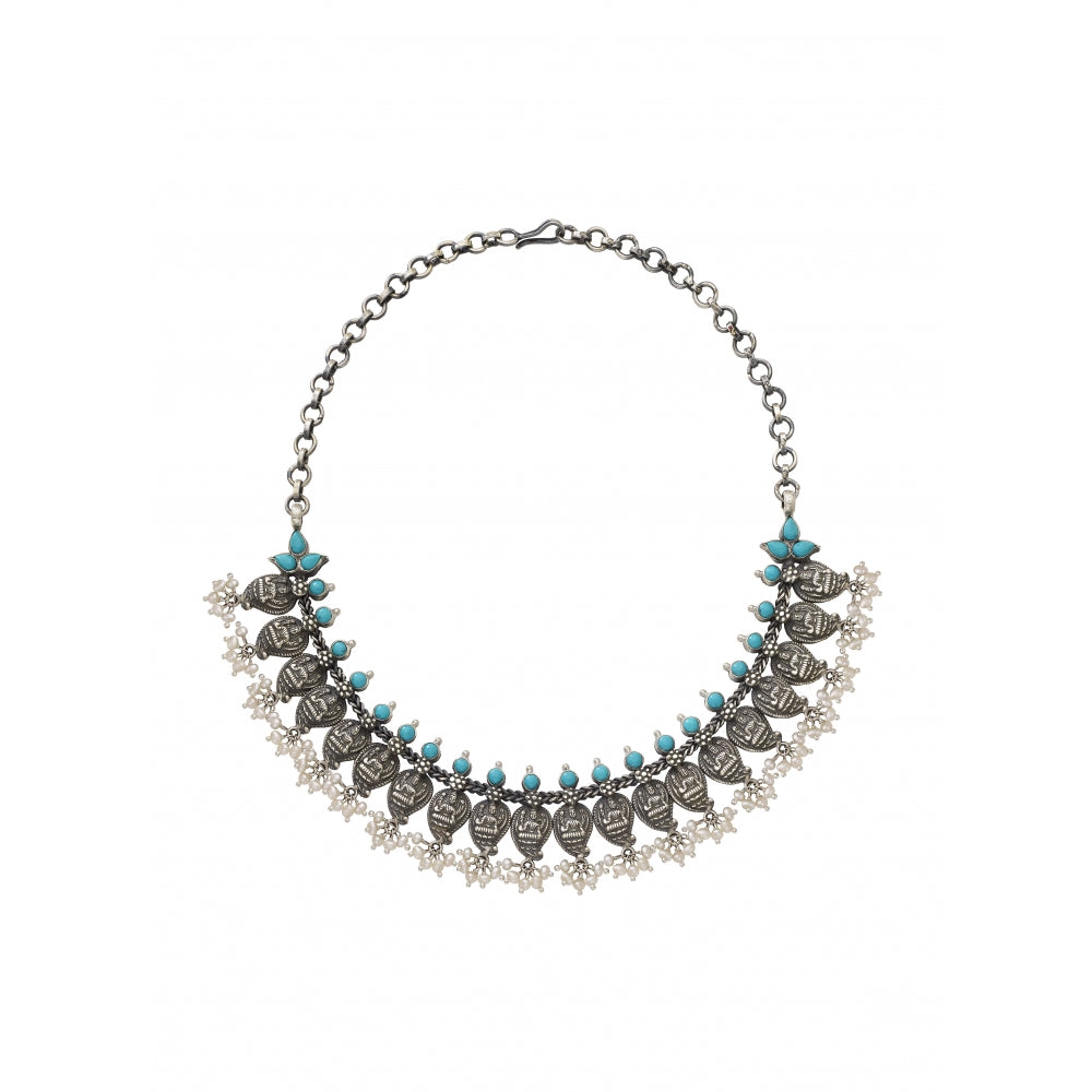 Sterling Silver Twenty Six Stone Necklace Devam