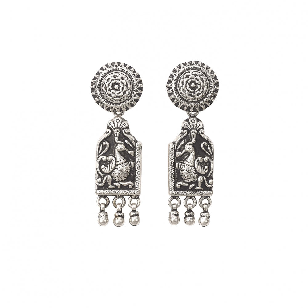Sterling Silver Peacock Earrings Devam
