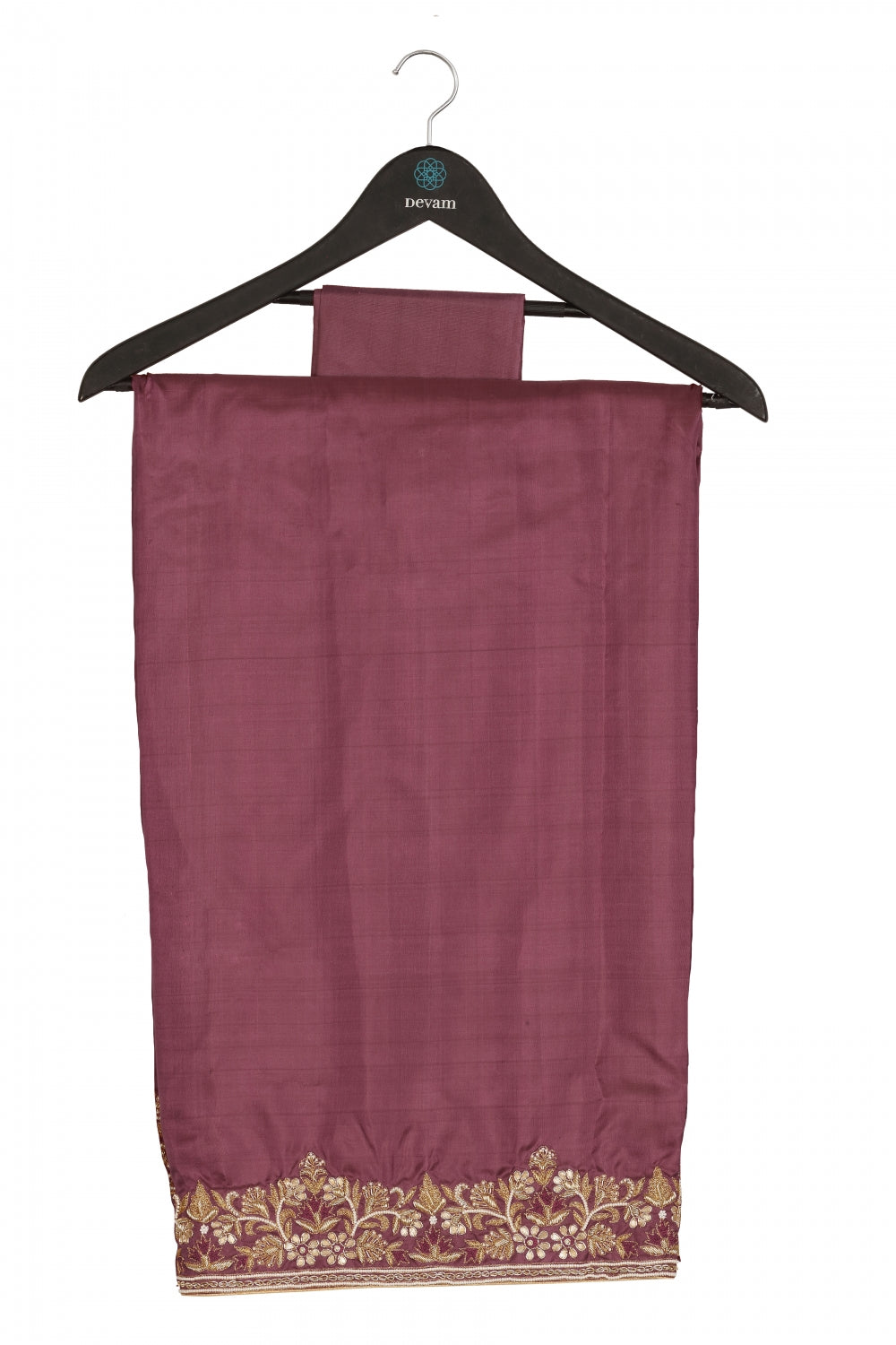Maroon Kanji Varam Hand Embroidered Saree Devam