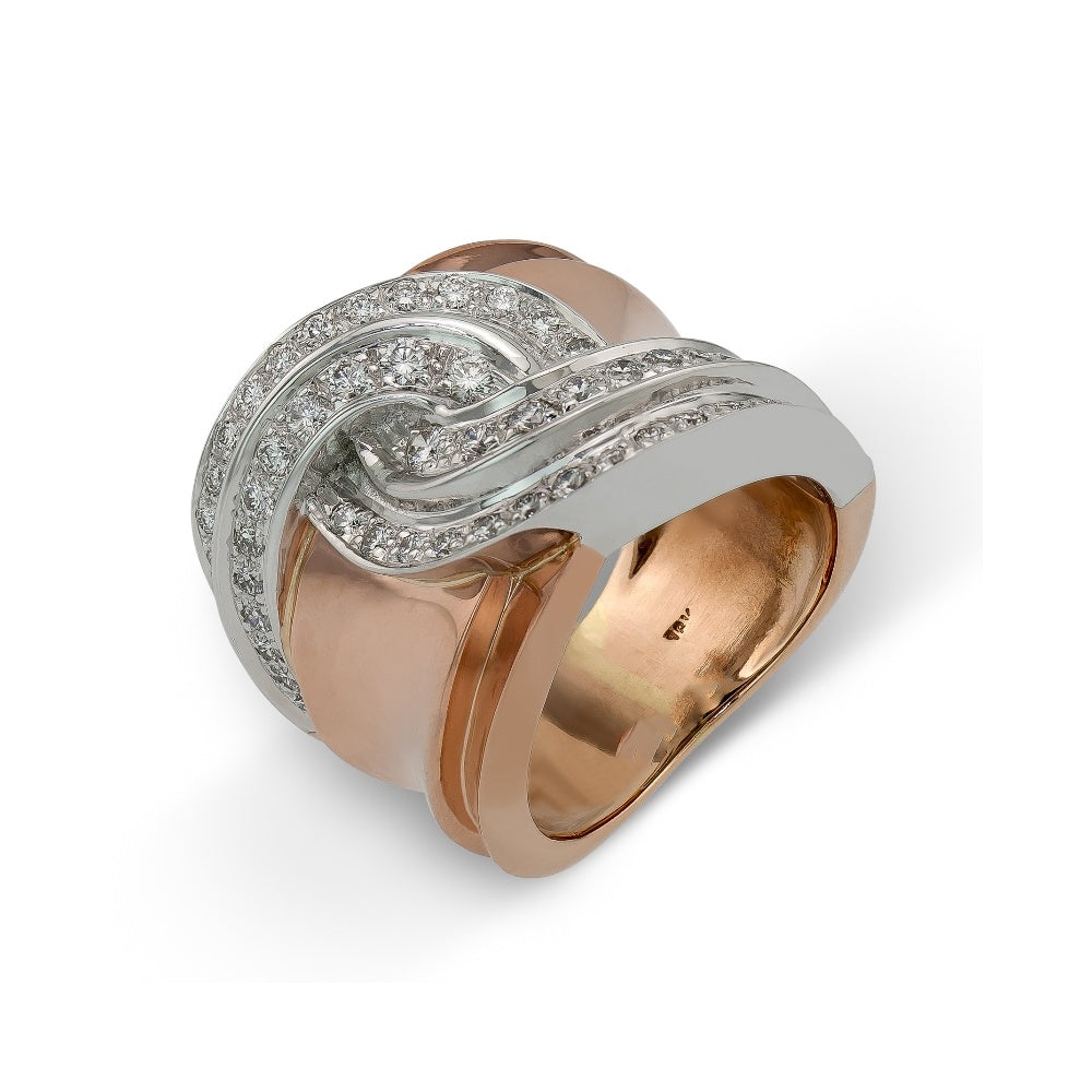 "Intertwined Arches" Cocktail Ring Devam