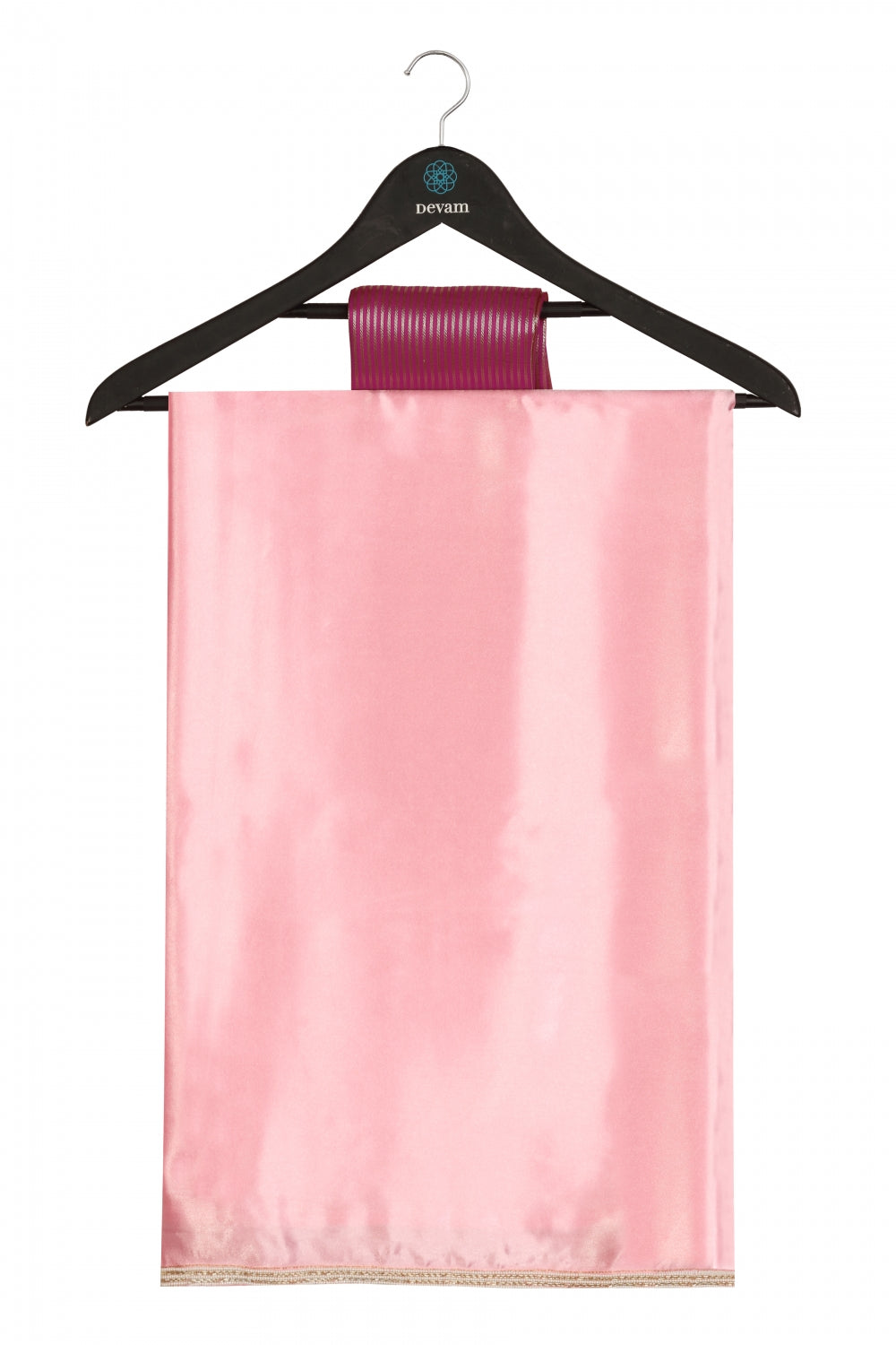 Bubble Gum Pink Hand Embroidered Saree Devam