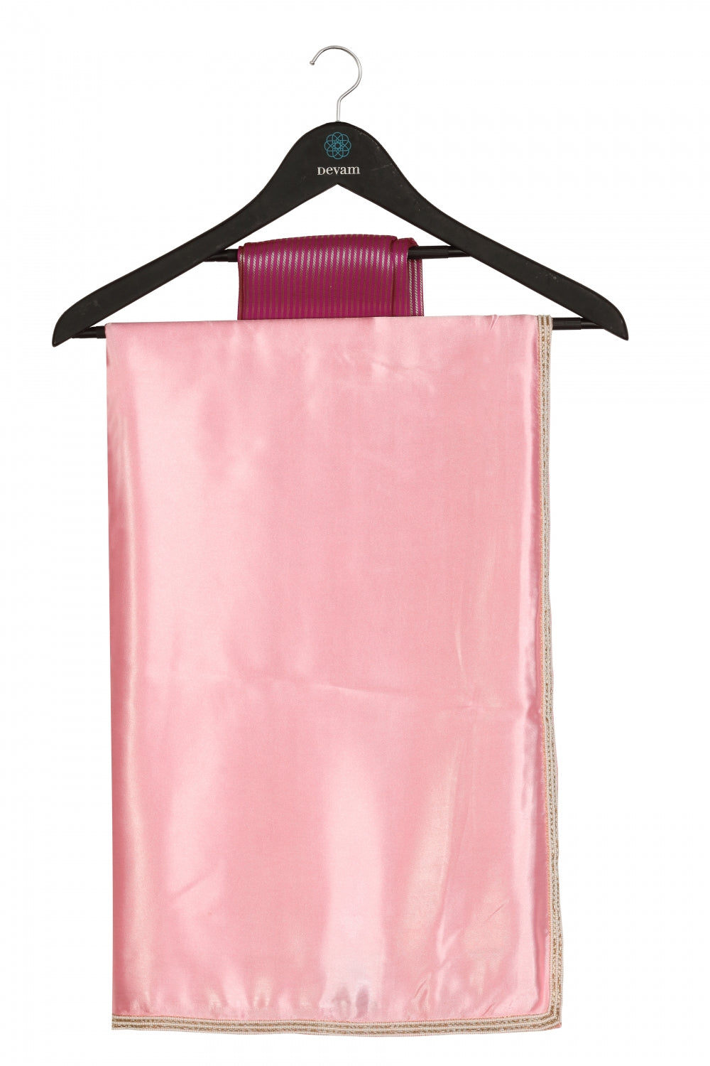 Bubble Gum Pink Hand Embroidered Saree Devam