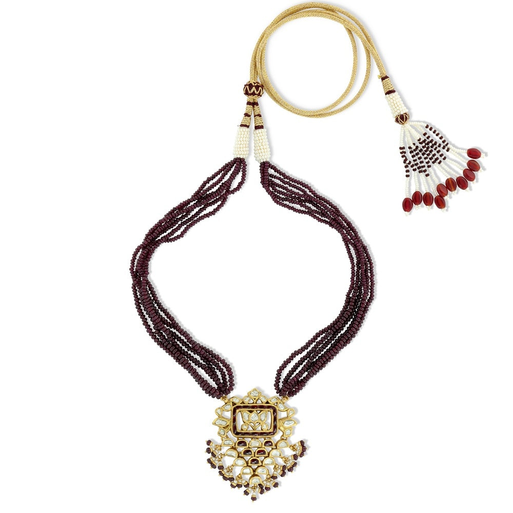 Kundan & Ruby Necklace Set Devam