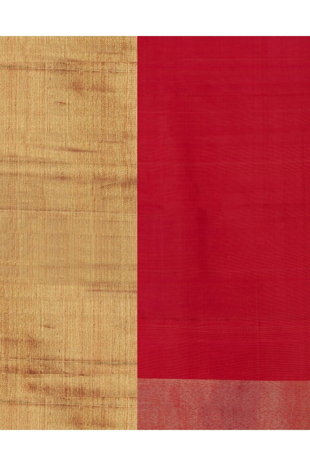 Red & Gold Silk Kanjeevaram Saree Devam