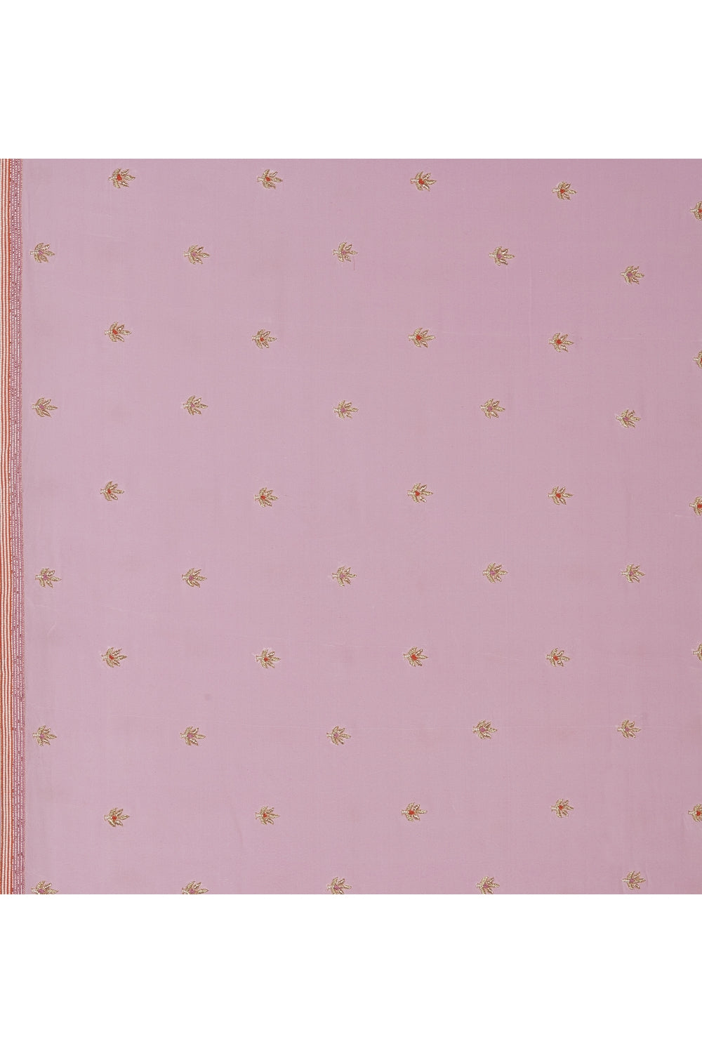 Powder Pink Hand Embroidered Saree Devam