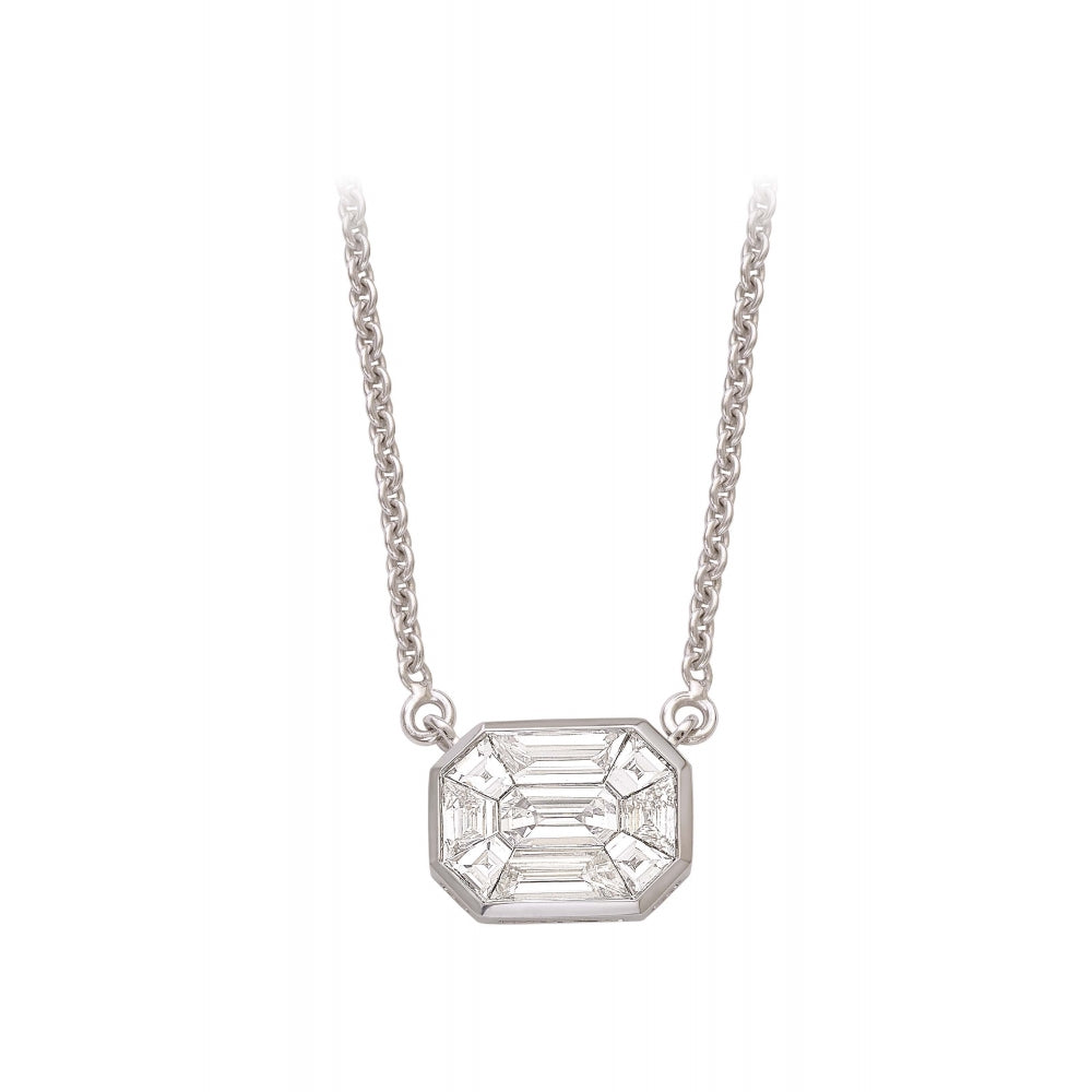 Nine Lives Interwoven Diamond Necklace (Eme 2.50 cts) Devam