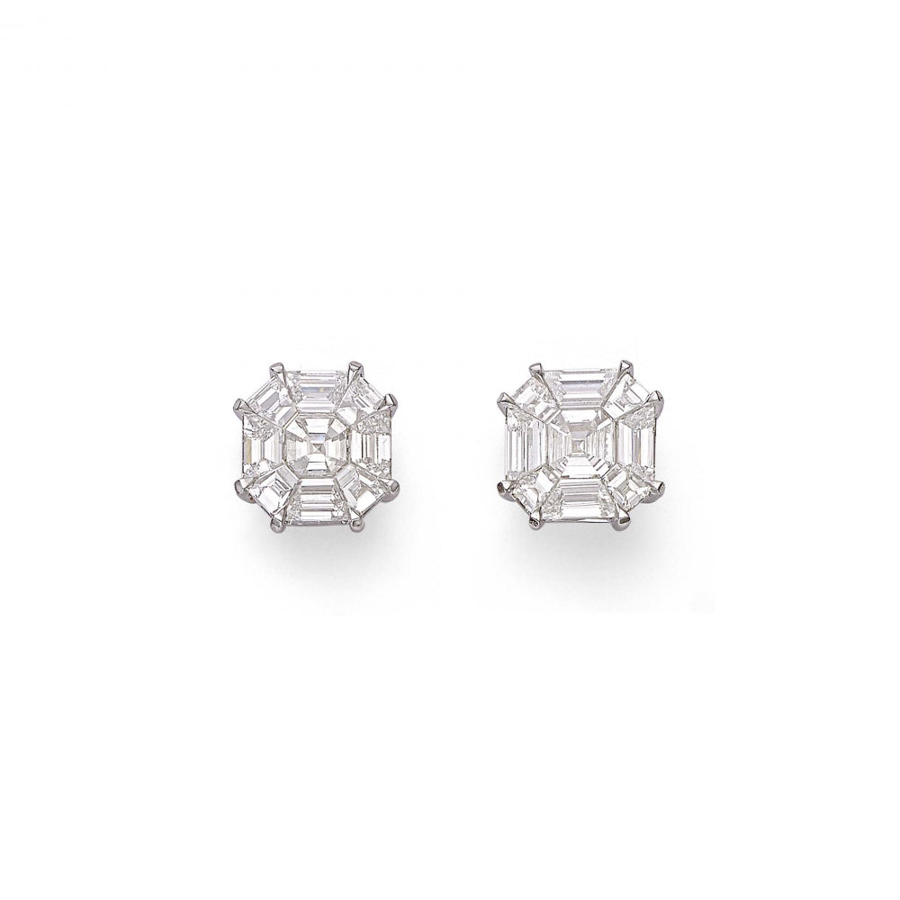 Nine Lives Interwoven Diamond Earrings (Ash 1.50 cts) Devam