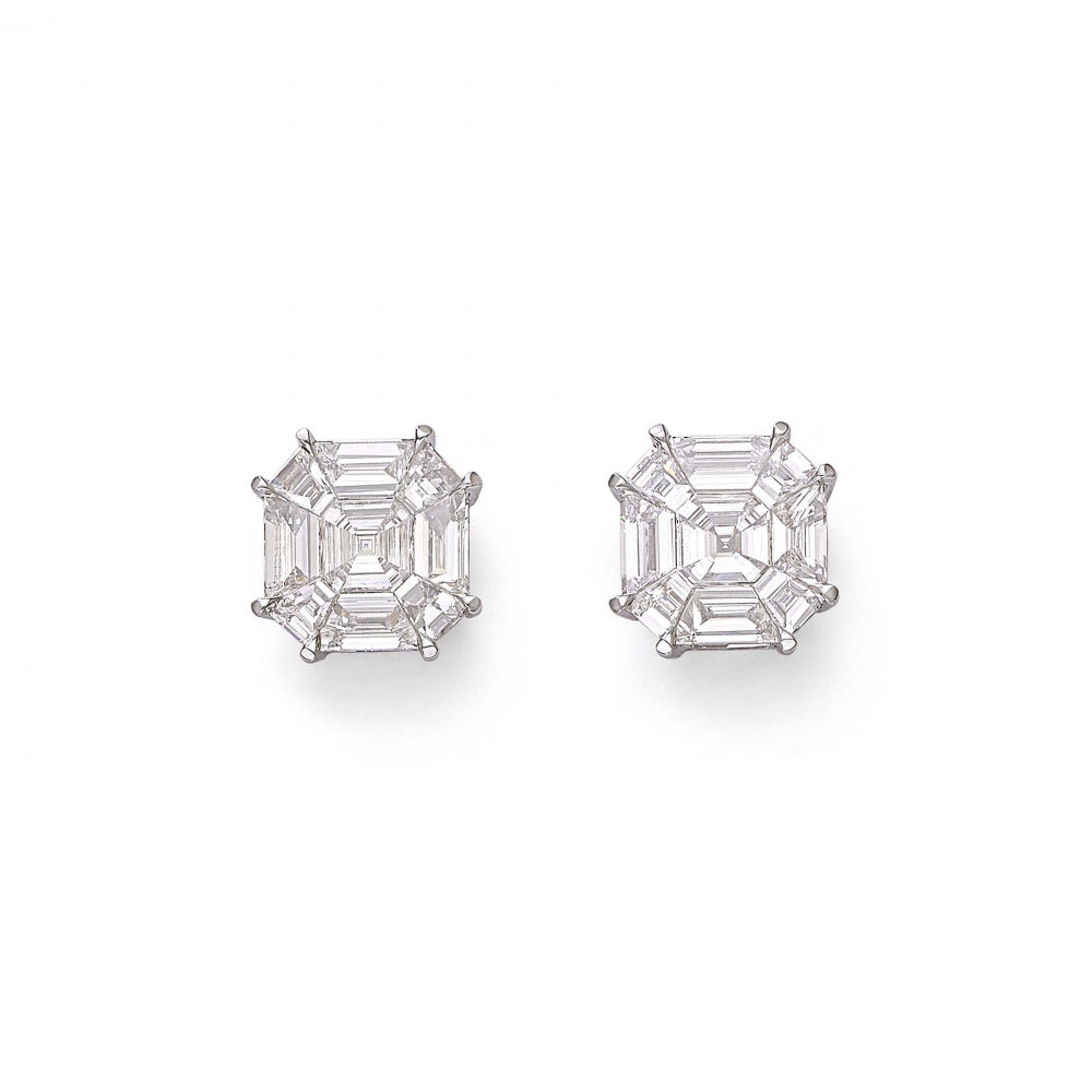 Nine Lives Interwoven Diamond Earrings (Ash 2.50 cts) Devam