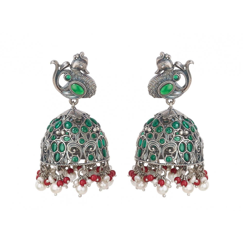Sterling Silver Earrings with Colored Stones Devam