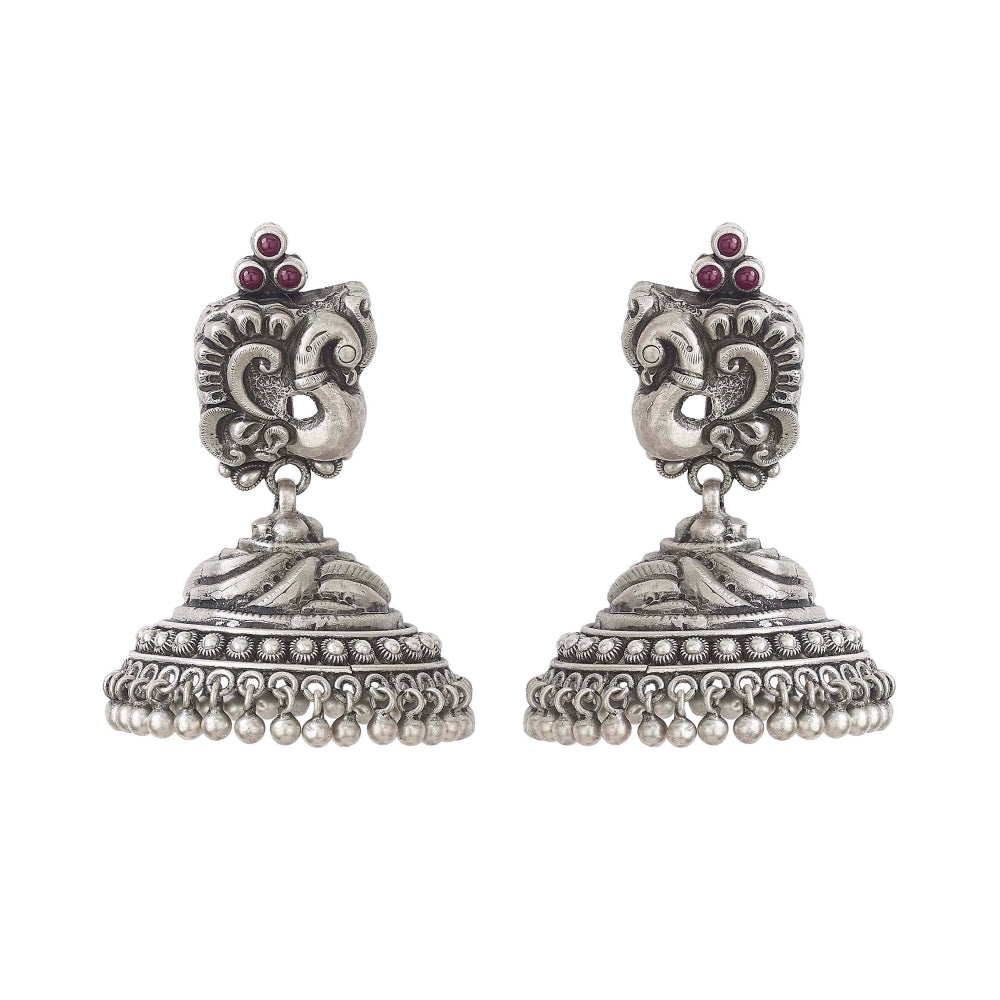 Sterling Silver Earrings With Peacocks Devam